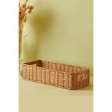 SepetçiBaba Picnic Hasır Tekli Dikdörtgen Sepet 36X15X8 CM