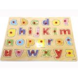 Sepetegelsin Ahşap Çocuk Gelişimi Neşeli Harfler Puzzle Yapboz