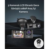 Sepetim 1. 3 Kameralı Full Hd Araç Kamerası – Ön, Iç ve Arka Görüş ile %100 Kapsama - Renkli
