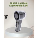 Sepetim 100 Kademeli Ayarlanabilir Mini Fan | Dijital Ekranlı Serinletici - Renkli