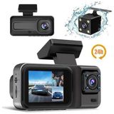 Sepetim 1080P 3 Lensli Wifi Araç Içi Kameralı Ekran Dvr Kaydedici Gece Görüşlü - Renkli