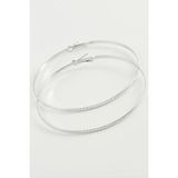 Sepetim Burgulu Zikzak Metal Halka Küpe 8-9-10 Cm-8 cm - Çok Renkli