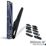 Sepetim Niken 350MM 14 10 Aparatli Arka Silecek Süpürgesi - Siyah