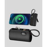 Sepetink 2000MAH Mini Powerbank Dahili Konektörlü Pd 20W - Siyah