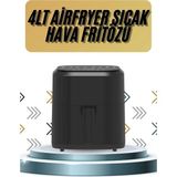 Sepetink 4l Airfryer Hazneli Hava Fritözü Yağsız Fritöz Taşınabilir Fırın Işlevi Gören Pratik