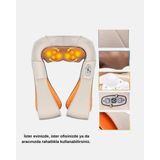 Sepetink Ergonomik Ovmalı Masaj Aleti – Isıtmalı, Yoğurmalı, Boyun ve Bel Rahatlatıcı Masaj Makinesi - Siyah