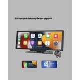 Sepetink Honda Civic, Jazz, Hr-V, Cr-V, Nissan Qashqai, Micra, Juke,uyumlu Kablosuz Carplay & Android Auto Multimedya – Geri Görüş Kameralı - Çok Renkli
