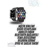 Sepetink Plastik Kordonlu Kalp Atışı Uyku Takibi ve Çağrı Cevaplayabilen Akıllı Saat - Gümüş