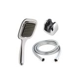 Sepetink Siyah Duş Seti El Duşu Başlığı Spiral Hortum ve Duvar Askısı Banyo Duş Seti