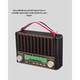 Sepetink Solar Panel Şarjlı Taşınabilir Radyo Bluetooth Hoparlör Müzik Kutusu - Çok Renkli