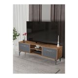 Sepetink Tv Sehpası Tv Ünitesi Vera Atlantik Çam Antrasit Çizgili 5051