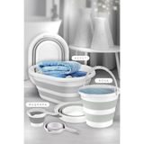 Sepetkitchen 3'lü Set Katlanır Çamaşır Sepeti - Katlanabilir Akordiyon Su Kovası -maşrapa