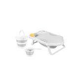 Sepetkitchen Fileli Katlanabılır Banyo Seti Gri 5li