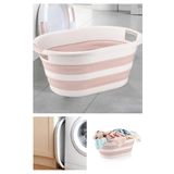 Sepetkitchen Katlanabilir Silikon Çamaşır Sepeti - Pudra 18 Litre