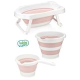 Sepetkitchen Katlanır Çocuk Küveti & Kova Maşrapa Seti Pudra