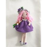 Sepetli Lavanta Bebek Amigurumi Organik Oyuncak
