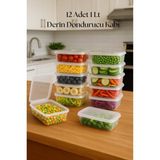 Sepetopia 12’li Derin Dondurucu Saklama Kabı & Organizeri 1 Lt 12,5X19,5X5,5 cm