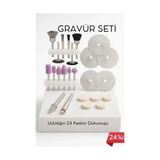 Sepetopia 24'lü Mini Gravür Seti Dremel Ucu: Profesyonel Taşlama, Parlatma ve Şekillendirme Aleti