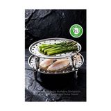 Sepetopia 2'li Set Inox Çelik Ayaklı Buharlı Pişirme Aparatı - 24+28 cm Çok Amaçlı Tencere Içi Haşl