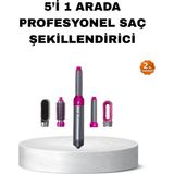 Sepetopia 5’i 1 Arada Saç Şekillendirme Seti Negatif Iyon Teknolojili ve Hızlı Kurutmalı - Çok Renkli