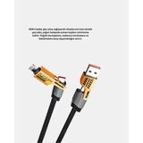 Sepetopia 65W Çoklu Şarj Kablosu 4’ü 1 Arada Örgülü Hızlı Veri Aktarım Usb-C Usb-A