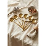 Sepetopia 6'lı Lüks Gold Paslanmaz Çelik Yemek Kaşığı Seti (21 Cm)