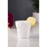 Sepetopia Akrilik Beyaz Tekli Kısa Bardak & Su Meşrubat Kahve Yanı Bardağı 300 ml ( Cam Değildir ) - Renkli