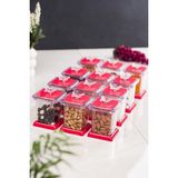Sepetopia Akrilik Fuşya 12 Li Baharat Kavanozu & Baharatlık & Baharatlık Seti 200 ml ( Cam Değildir )