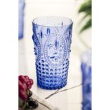 Sepetopia Akrilik Mavi Tekli Uzun Bardak & Su Meşrubat Bardağı 750 ml ( Büyük Boy & Cam Değildir )
