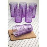 Sepetopia Akrilik Mor 6'lı Uzun Bardak & Su Meşrubat Bardağı 750 ml ( Büyük Boy & Cam Değildir )
