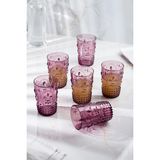 Sepetopia Akrilik Mürdüm 6'lı Kısa Bardak & Su Meşrubat Kahve Yanı Bardağı 400 ml ( Cam Değildir )