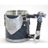 Sepetopia Game Of Thrones King In The North 3D Kabartmalı Çelik Kupa Bardak ALK4367 - Renkli