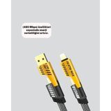 Sepetopia Hızlı Şarj Destekli 65W Örgülü Usb-C ve Usb-A Çoklu Şarj Kablosu