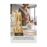 Sepetopia Inês Gold 3'lü Paslanmaz Çelik Mini Şeker Maşası Seti 12CM 722952