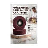 Sepetopia Kırmızı Skoç Elyaf Mop Parlatma Diski - 100 mm Metal ve Paslanmaz 723117