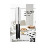Sepetopia Mey Ithalat® Lüks Seri 2'li Tereyağı ve Peynir Bıçağı Seti - Paslanmaz Çelik & Ergonomik S