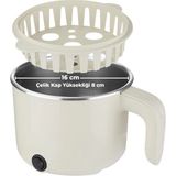 Sepetopia Mini Elektrikli Pişirici 1 Litre Buharda Pişirme Tepsili Çok Amaçlı Mutfak Tenceresi - Renkli