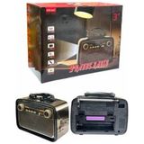 Sepetopia Nostalji Radyo Bluetooth Hoparlör Usb-Sd Kart Giriş LED Fener Işıklı Bataryalı Pilli - Çok Renkli