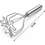 Sepetopia Patates Ezici - Kalp Şekilli - Paslanmaz Çelik - 26 cm Uzunluk - Renkli