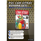 Sepetopia Pvc Baski Desenli Cam Vitray Boyama Seti - 1 Adet Cocuk El Beceri Sanat Hediyesi BX-313646 - Renkli