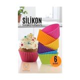 Sepetopia Silikon Muffin Kalıbı - Sürekli Kullanım Muffin Kek Kalıbı 6 Adet 721702