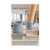 Sepetopia Silikonlu Sandalye Ayak Koruyucu – Sessiz ve Çiziksiz Kullanım, 40’lı Set Gri 723002