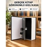 Sepetopia Sözlük Görünümlü Gizli Kitap Kasa – Anahtarlı Metal Iç Kasa, Kompakt Boyut, Şık ve Güv - Renkli