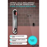 Sepetopia Spiral Uçlu 6'lı Paslanmaz Çelik Kulak Temizleme Seti - Taşınabilir Bakım Aleti BX-313527