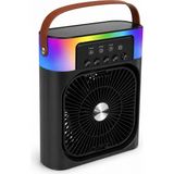 Sepetopia Taşınabilir Mini Klima Nemlendirici Fan Rgb LED Aydınlatmalı USB Fan - Renkli