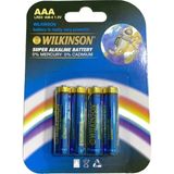Sepetopia Wılkınson Aaa LR03 Am-4 4'lü 1.5 V Süper Alkalin Ince Pil - Çok Renkli