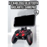 Sepetopia X3 Gamepad Oyun Kolu Bluetooth Bağlantılı Gamestick Android Uyumlu - Çok Renkli