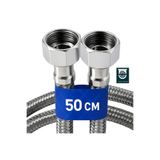 sepetra 50 Cm Paslanmaz Çelik Örgülü Flex Hortum – 3/8"x3/8" Klozet & Taharet Musluğu Bağlantı Hortumu 2 Yıl