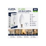 sepetra Cata CT-4083 8W E14 LED Mum Ampul Beyaz Işık Uzun Ömürlü Buji Ampul Dekoratif Aydınlatma