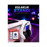 SepetteX Masa Üstü Kulaklık Standı | Ayarlanabilir Vida Sistemli Masa Kenarı Kulaklık Askısı beyaz renk | Oyuncu Kulaklığı Tutucu Hediyeli